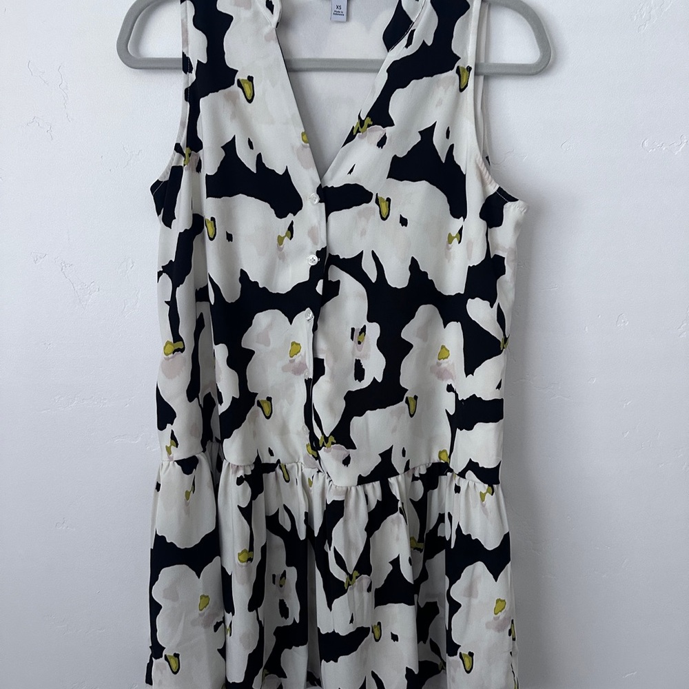 Nine West Black and Cream Floral Dress